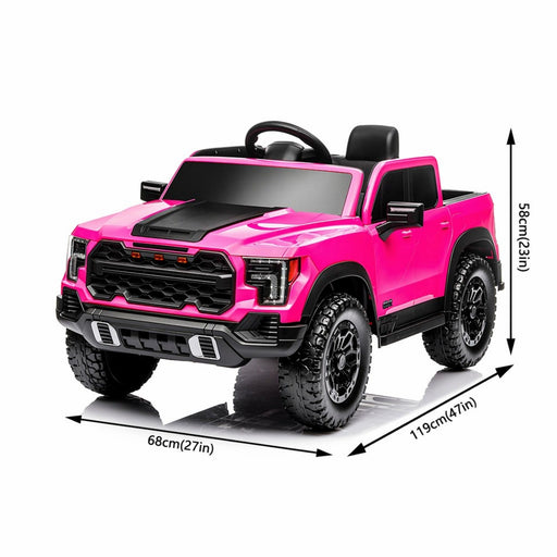 12V Kids Ride On Car With Remote Control, 4 Wheel Shock Absorption, Multifunctional Music Player Perfect Gift For Toddlers - Pink Daily Nest