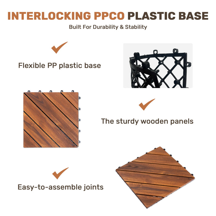 Interlocking Deck Tiles, Diagonal Pattern Outdoor Decking Daily Nest