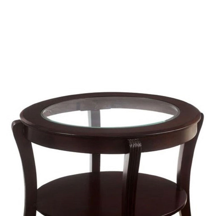 Contemporary Table With Open Lower Shelf Home Essentials