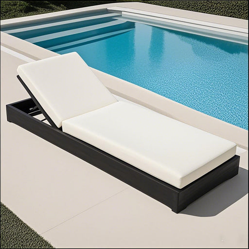 Ian - Adjustable Chaise Lounge With Open Slat Design - Black Noble House