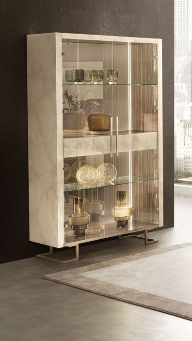 Luce - 2 Door Cabinet With Drawer - Beige Arredoclassic Italy