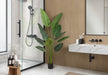 60" Tall, Artificial Plant, Bird Of Paradise Tree, Indoor, Faux, Fake, Floor, Greenery, Potted, Decorative - Green / Black 8th Street