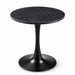 Round Dining Table With Faux Marble Top And Metal Pedestal +, 23.6" Diameter For Kitchen, Living Room, Small Spaces Home Essentials