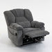 Ultra Wide Electric Lounge Chair With Hot Massage Heating And Auxiliary Standing Function, For Living Room - Gray Home Essentials