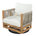 Outdoor Swivel Base Chair & Cushions Noble House