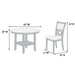 5 Piece Dining Set With Storage Shelves Round Table And Upholstered Side Chairs - Gray Home Essentials