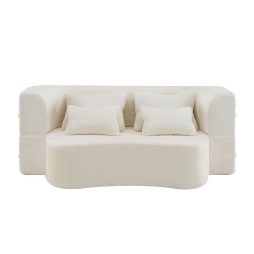 Modern Floor Sofa With 4 Pillows Home Essentials