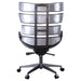 Megan - Office Chair - Vintage Black Top Grain Leather & Aluminum ACME