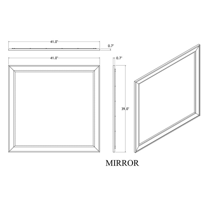 Melissa - Mirror Large Scale Mirror, Fits Matching Dresser Global Furniture USA