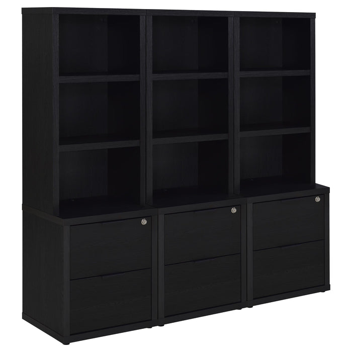 Geary - 3 Piece Wall Unit Bookcase Set With USB Storage Furniture Max