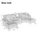 Modern U - Shaped Sectional Sofa With Storage Ottomans, USB Ports, And Cup Holders Hearth and Haven