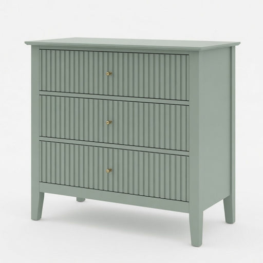 Fluted 3 Drawer Nightstand With Soft Close Slides Home Essentials