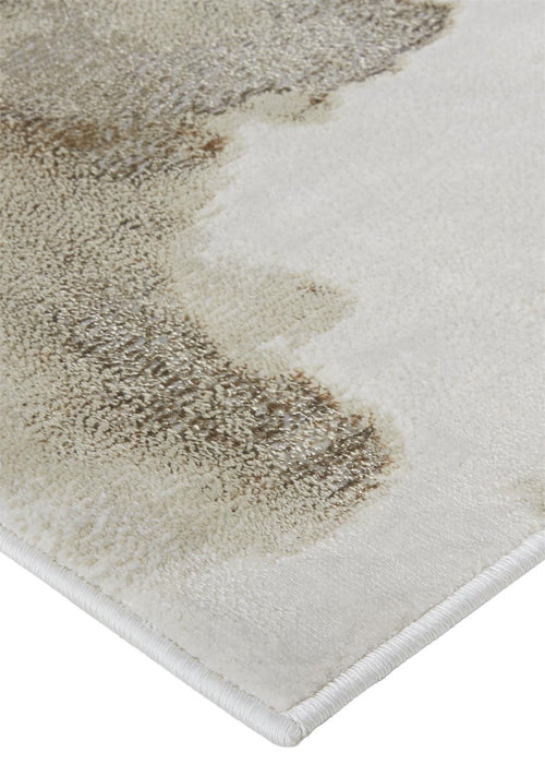 12' x 18' Abstract Area Rug - Ivory Tan And Gray