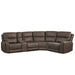 Gaia - 5 Piece P2 Power Sectional - Sable New Classic