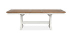 Kingston - Extendable Trestle Dining Table - Whisper White And Cerused Nutmeg Magnussen Furniture