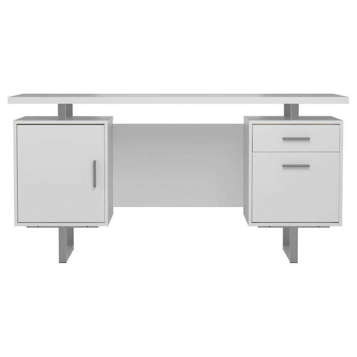 Jensen - 2 Drawer Desk - White Furniture Max