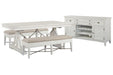 Heron Cove - Extendable Trestle Dining Table Set Magnussen Furniture