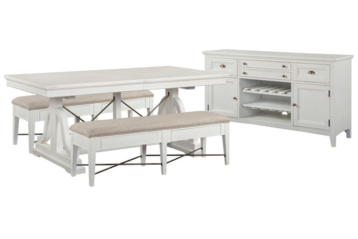 Heron Cove - Extendable Trestle Dining Table Set Magnussen Furniture