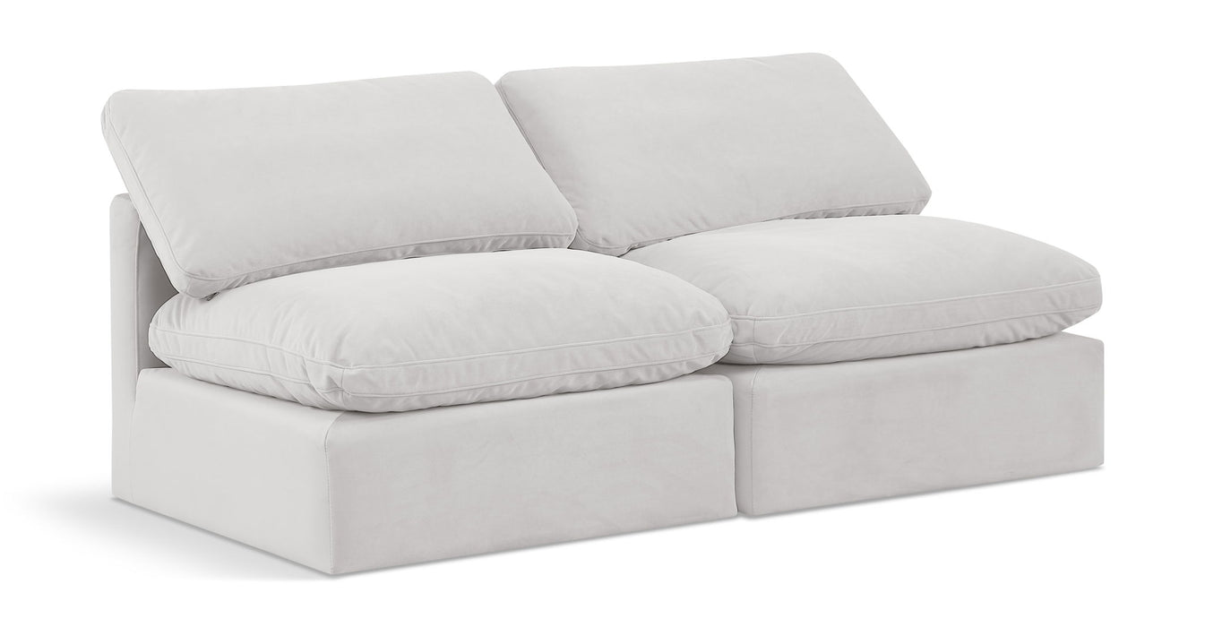 Indulge - Velvet 2 Seat Modular Armless Sofa Meridian Furniture