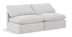 Indulge - Velvet 2 Seat Modular Armless Sofa Meridian Furniture