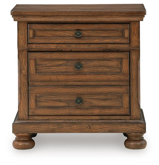 Zackaryn - Two Drawer Night Stand - Warm Brown Signature Design by Ashley®