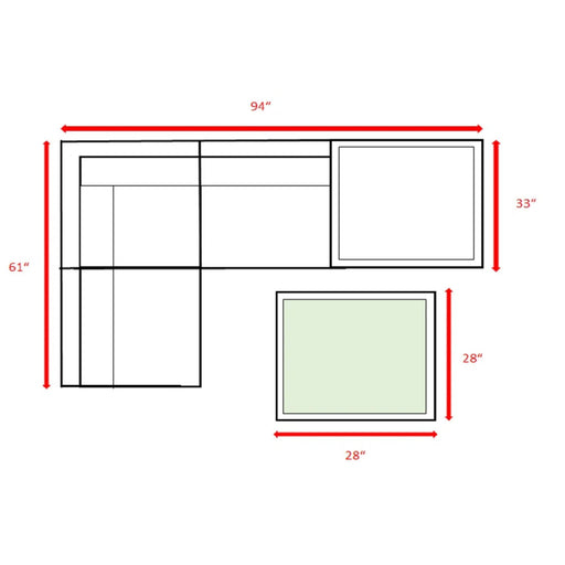 Wicker 3 Piece Seating Group With Plush Cushions, Sofa, Ottoman, And Glass Coffee Table - Brown LSI Patio Furniture