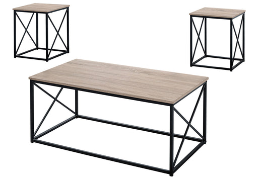 3 Pieces Table Set, Coffee, End, Side, Accent - Brown / Black 8th Street