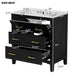 Retro Bathroom Vanity With Sink Combo, Free Standing Single Set With 3 Drawers Hearth and Haven