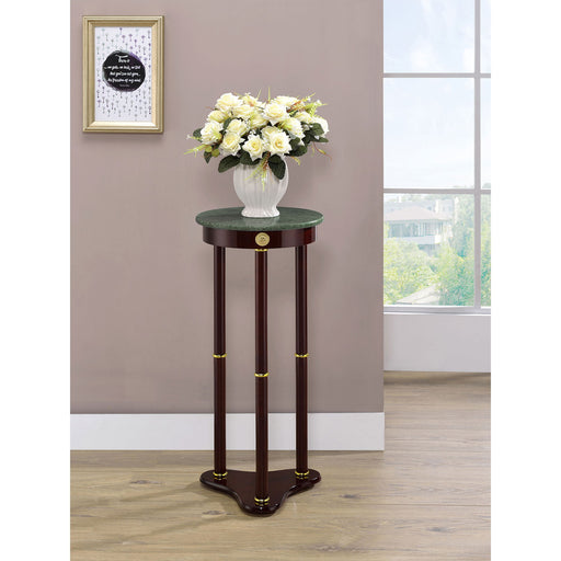 Elna - Accent Side Table With Round Top Plant Stand - Brown Furniture Max