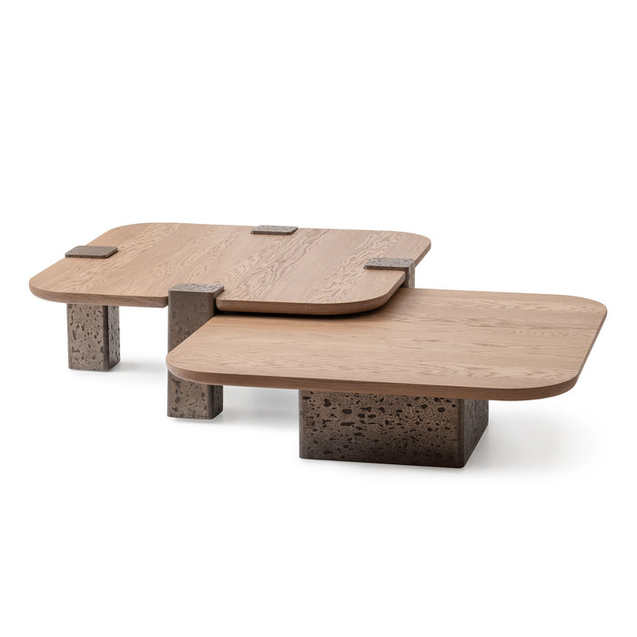 Bristol Point - Tall Cocktail Table - Saddle Brown Michael Amini