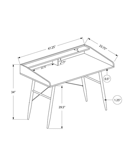 Computer Desk For Home Office, Laptop, Storage Shelves, Versatile Placement - White 8th Street