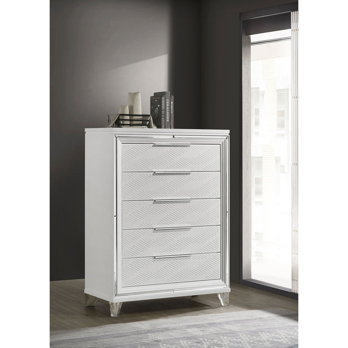 5 Drawer Bedroom Chest Of Drawers - White Furniture Max