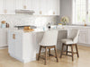 Cabalynn - Upholstered Swivel Barstool (Set of 2) - Oatmeal / Light Brown Signature Design by Ashley®