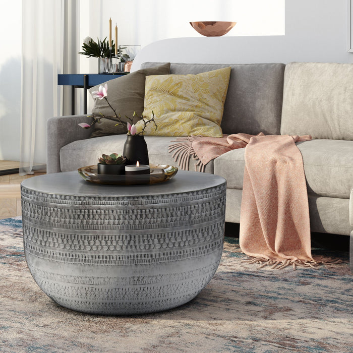 Johnsen - Handcrafted Metal Coffee Table Simpli-Home