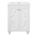 Bathroom Vanity With Ornate Elliptical Motif, Soft Close Hinges Hearth and Haven