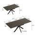 Extendable Dining Table Set With Curved Backrest Upholstered Chairs Home Essentials