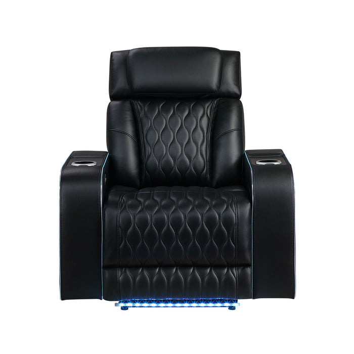 Electra - Power Recliner With Power Headrest, Massage, LED Lighting And USB Control Matrix Furniture Group