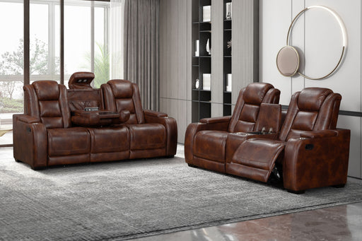 Chester - Manual Sofa & Loveseat - Brown New Classic