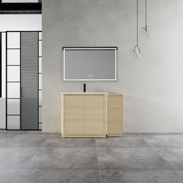 Freestanding Bathroom Vanity With Sink, 1 Small Storage Cabinet, Soft Close Door Home Essentials