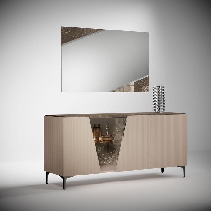 Fidia - Mirror For Buffet - Dark Brown Camelgroup Italy
