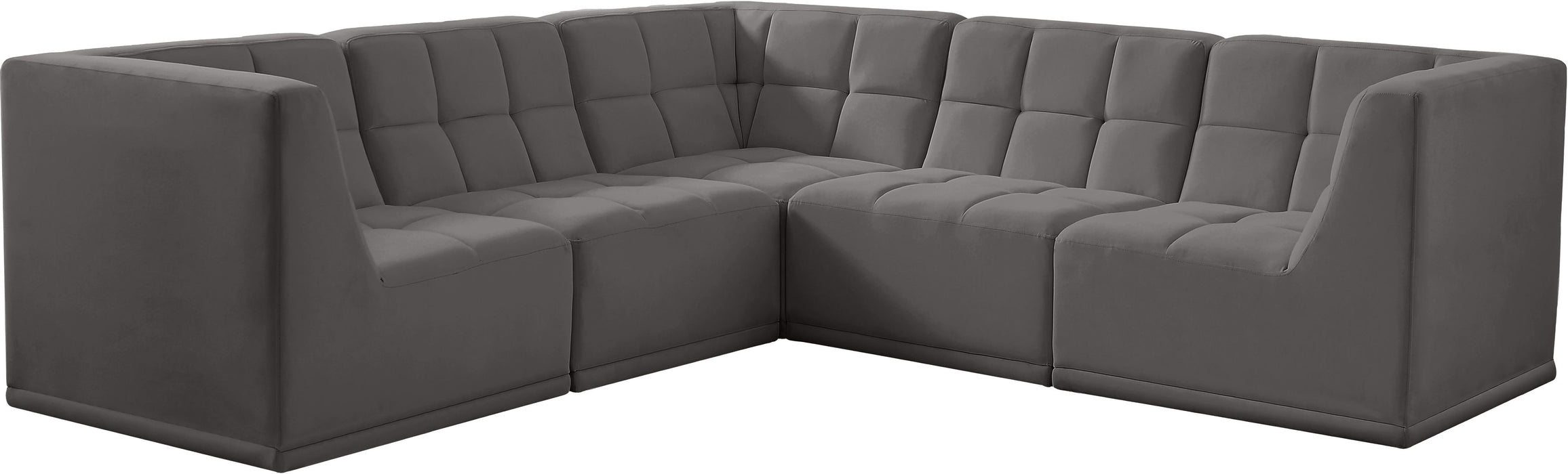 Relax - Modular Sectional 5 Piece - Gray - Modern & Contemporary