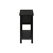 Accent End Table, 2 Tier, Narrow, Lamp, Storage Drawer, Charming Design 8th Street