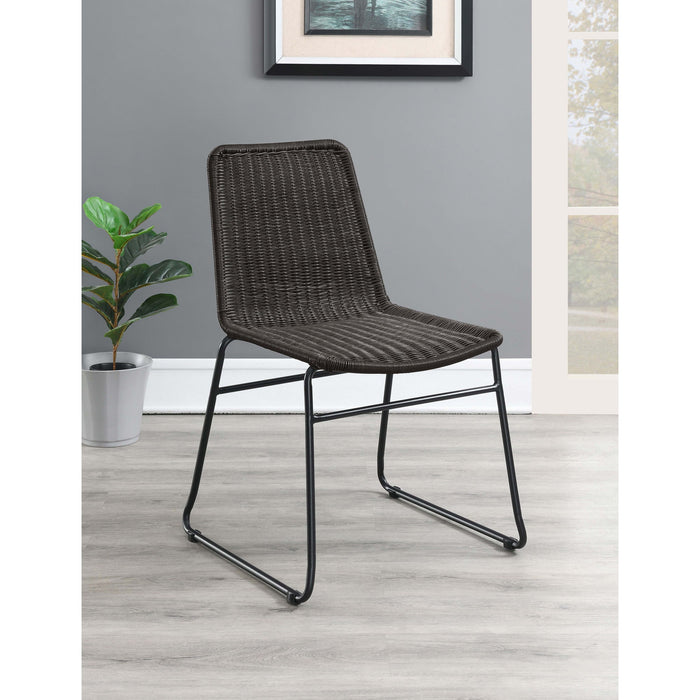 Dacy - Dining Side (Set of 2) And Sturdy Sled Base - Brown Furniture Max