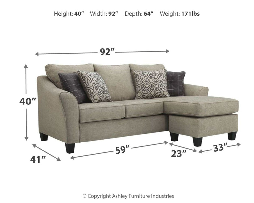 Kestrel - Sofa Chaise - Pearl Silver Ashley®