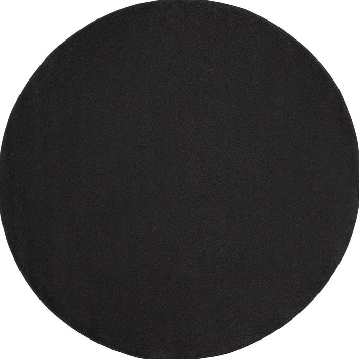 8' X 8' Round Non Skid Indoor / Outdoor Area Rug - Black