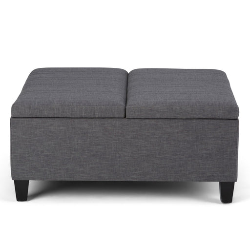 Ellis - Coffee Table Storage Ottoman Contemporary Design Simpli-Home