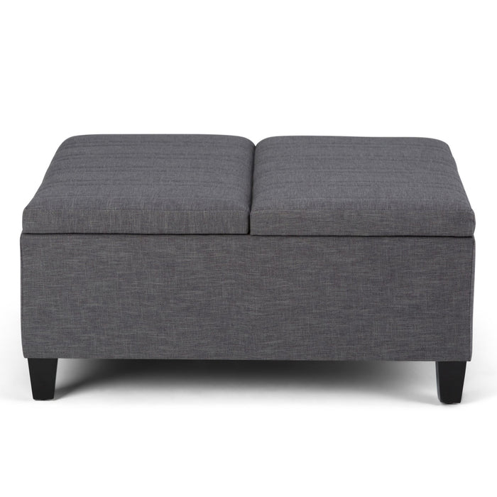 Ellis - Coffee Table Storage Ottoman Contemporary Design Simpli-Home