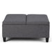 Ellis - Coffee Table Storage Ottoman Contemporary Design Simpli-Home