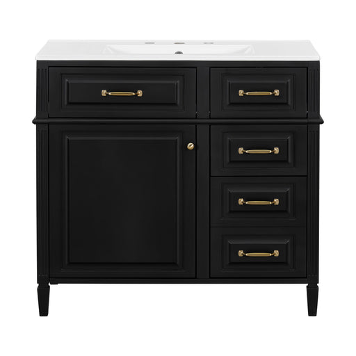 Modern Bathroom Vanity With Sink Top, Flip Drawer Design Hearth and Haven
