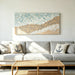 Neutral Beach Landscape Canvas Wall Art, Hand Painted Thick Textured Painting, Decor For Living Room - Beige / Blue Daily Nest